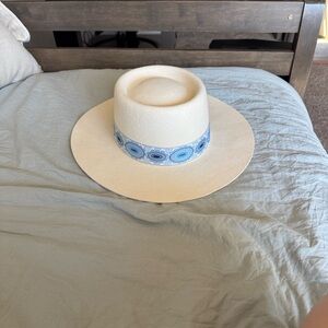 Lack Of Color Cream Hat with Tan Band